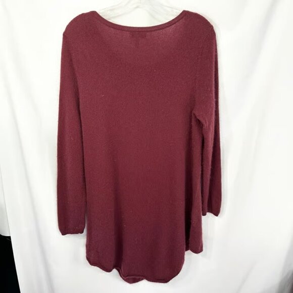 Joie Medium Sweater Wool Cashmere Blend Tunic Long Sleeve Burgundy Fall - Picture 2 of 3